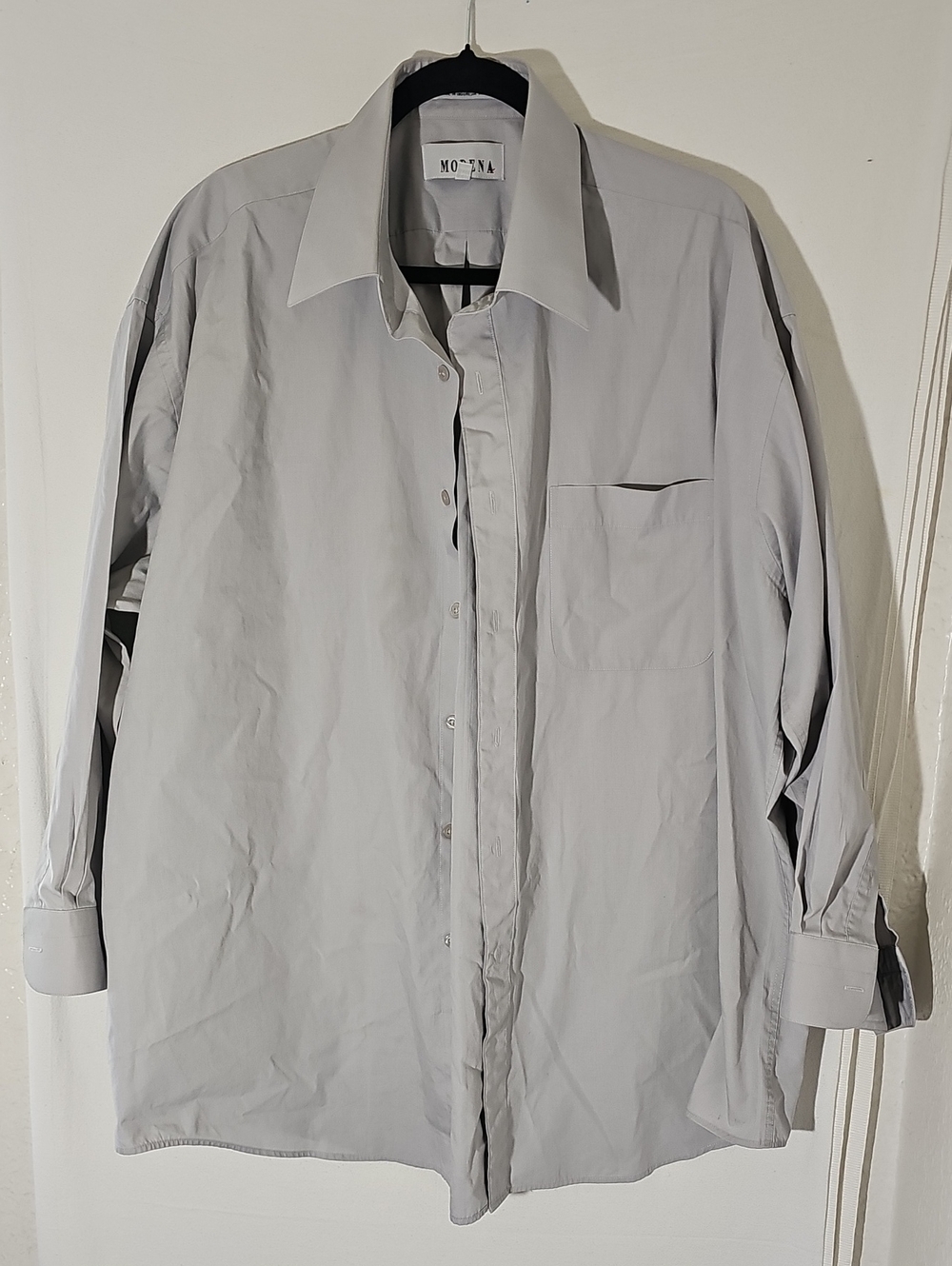 MODENA Light Gray Men's Classic Button-Up Dress Shirt